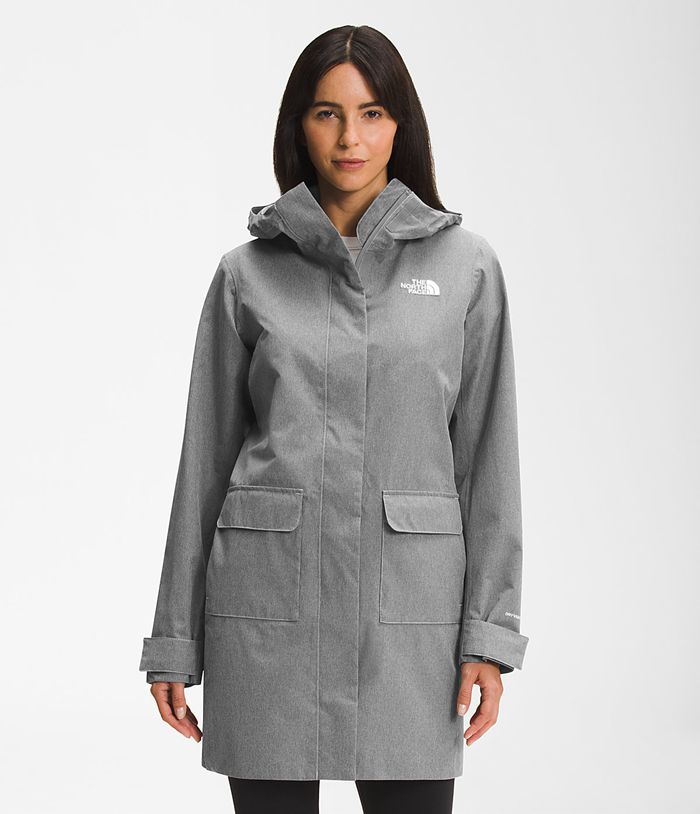 Chubasquero The North Face Mujer City Breeze Parka Ii - Colombia IXDYNU532 - Gris